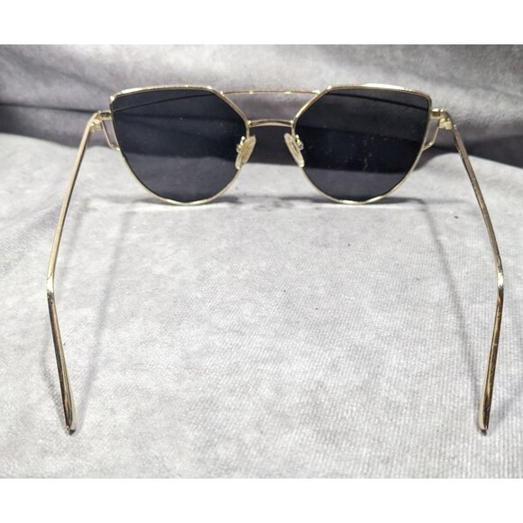 Sojos Abstract Aviator Gold Tone Rimmed Sunglasses - Picture 3 of 7